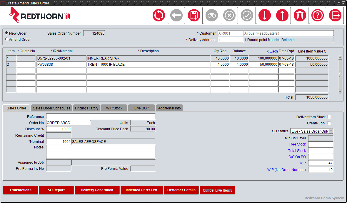 Sales Order Processing