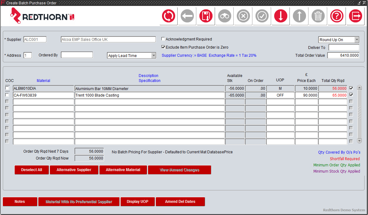 Purchasing MRP